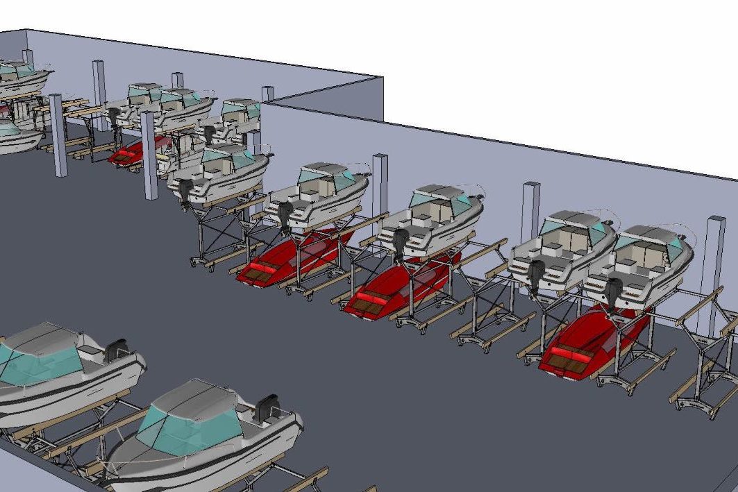 New rack boat storage system Nautical center Liburnija
